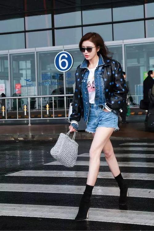 中国明星短裤图片,时尚与活力的完美结合